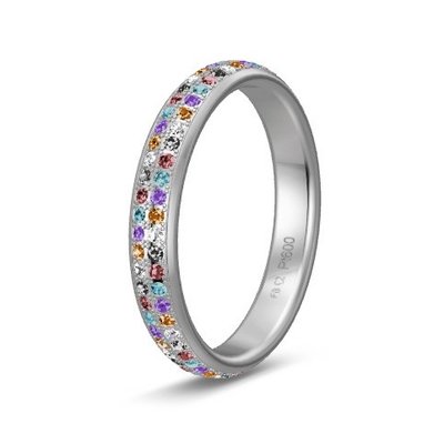 Solitair ring in platina 600/950 diamond lovers